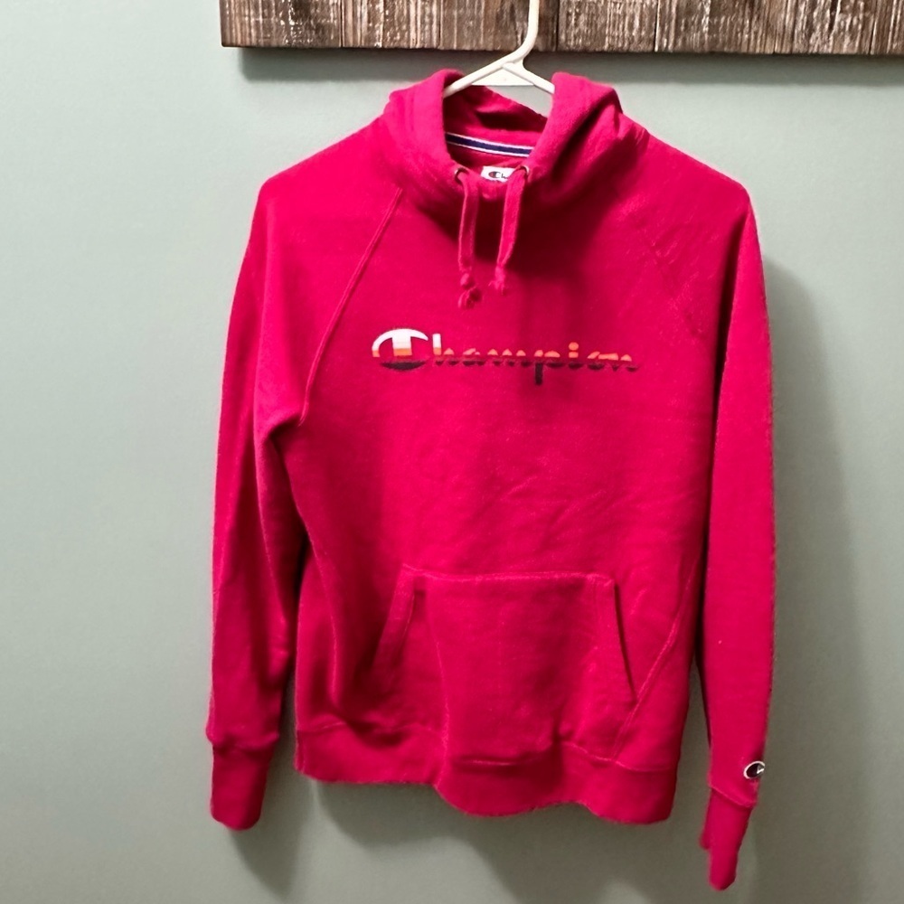 Champion Mid-weight Jersey Hoodie Size Small